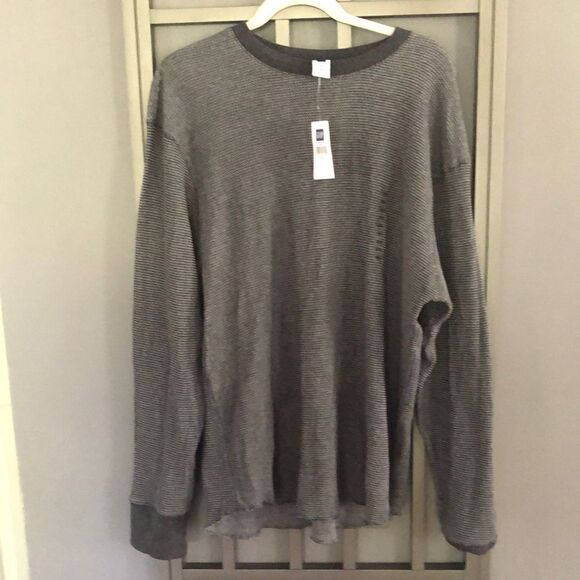 NWT Gap Heathered gray thermal shirt. Size XXL - Picture 1 of 4